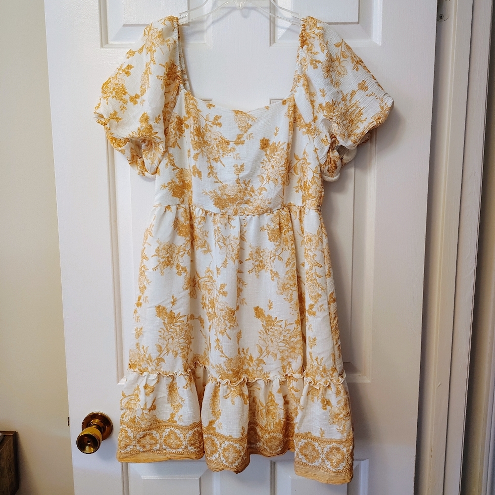 Blu Pepper Floral Puff Sleeve Dress - Picture 2 of 6